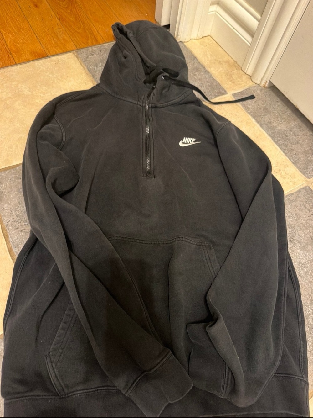 Nike Black Lightweight Half-Zip Hoodie Jacket